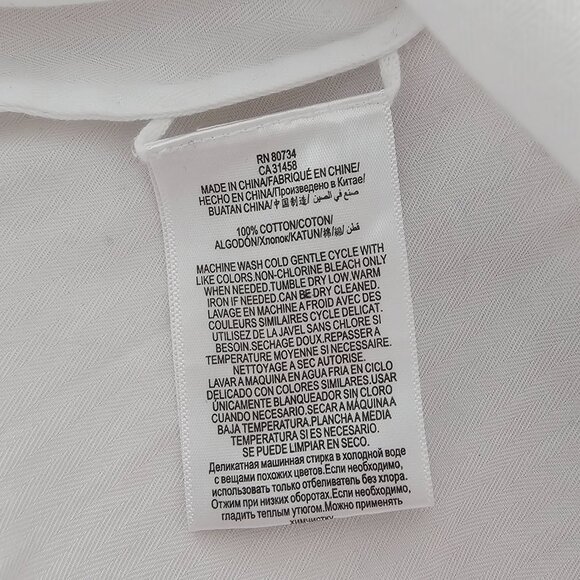 BCBGMAXAZRIA Off the Shoulder Cotton White Blouse in size S - Picture 7 of 7